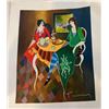 Image 1 : Itzchak Tarkay "Salon de Paris" Original Embossed Serigraph on Canvas Hand Signed & Numbered 30/100