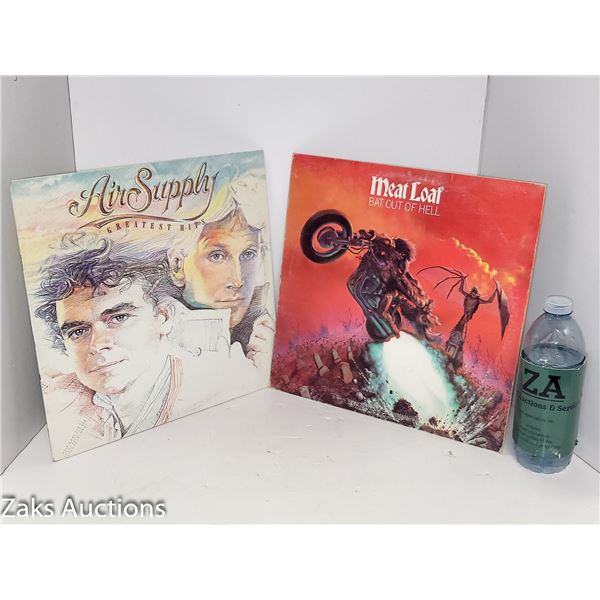 Lot of 2 Vinyl - air Supply Greatest Hits + Meat Loaf Bat Out Of Hell