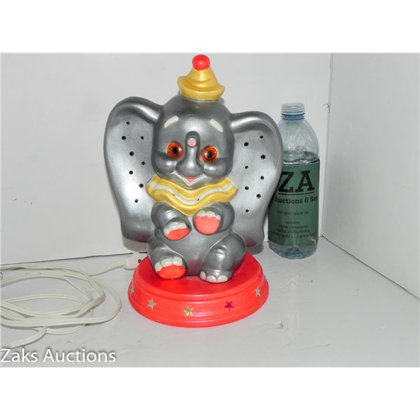 Vintage Artist Signed Dumbo Bedside Lamp