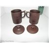 Image 7 : Exquisite Set of 2 Signed Purple Clay Kidded Mugs