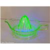 Image 1 : Gorgeous Uranium Depression Glass Citrus Juicer Large