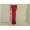 Image 4 : MCM Ruby Red Blue Striped Signed Vase