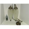 Image 2 : Mid Century Diamond Pattern Double Hanging Pendant Swag Light