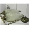 Image 8 : Mid Century Diamond Pattern Double Hanging Pendant Swag Light