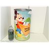 Image 1 : Vtg Metal Walt Disney Mickey Mouse & Donald Duck Metal Garbage Can Made in Canada by Pax