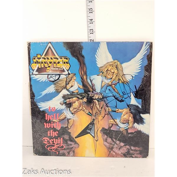 Signed (Michael Sweet) Stryper To Hell With The Devil 1988 Vinyl Record Album