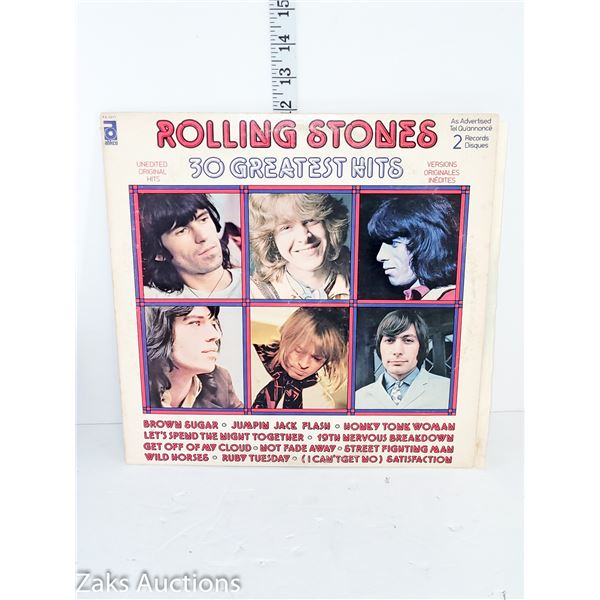 Rolling Stones 30 Greatest Hits 1977 (Double Album) Vinyl Record Album
