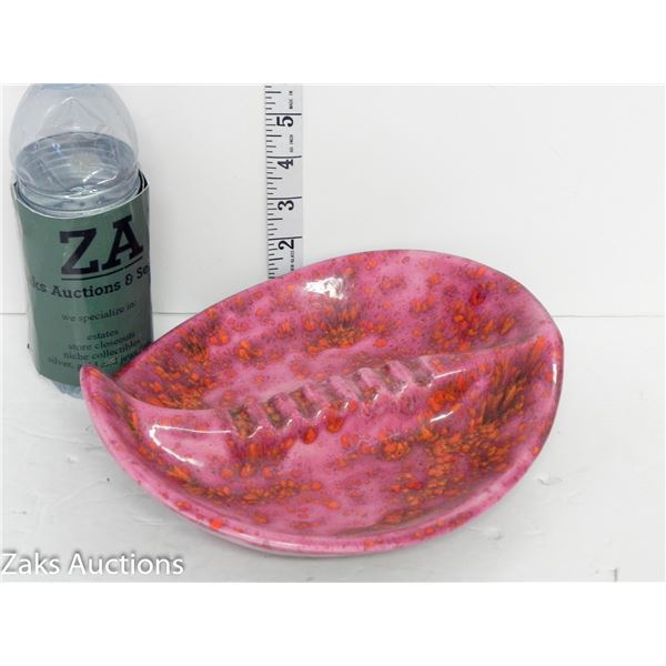 MCM Speckled Painted Ceramic Ashtray
