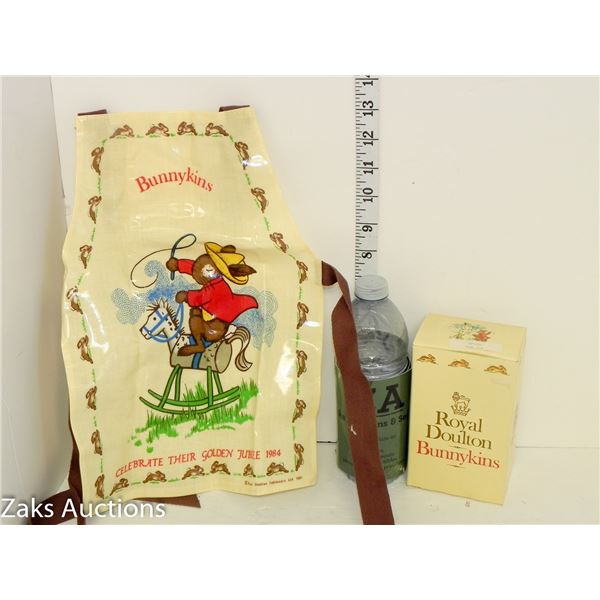 Vintage 1984 Roayl Doulton Celebrate Their Golden Jubilee Childs Apron With Original Box (New)