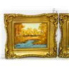 Image 2 : Vintage Gold Framed (2) 1976 Oil Painting on Canvas by Mary Wouties 5" x 7"
