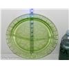 Image 4 : MCM Green Depression Uranium Divider Dinner Plate