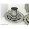 Image 2 : Crown-Castle Pewtalloy 4 Tankards, 3 Side Plates and 4 Dinner Plates
