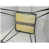 Image 6 : Lot of 2 Mid Century Floral Stools (Blue/Gold Black Metal)
