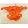 Image 2 : Mid Century Orange and Red Ornate Vase
