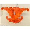 Image 6 : Mid Century Orange and Red Ornate Vase