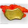 Image 9 : Mid Century Orange and Red Ornate Vase