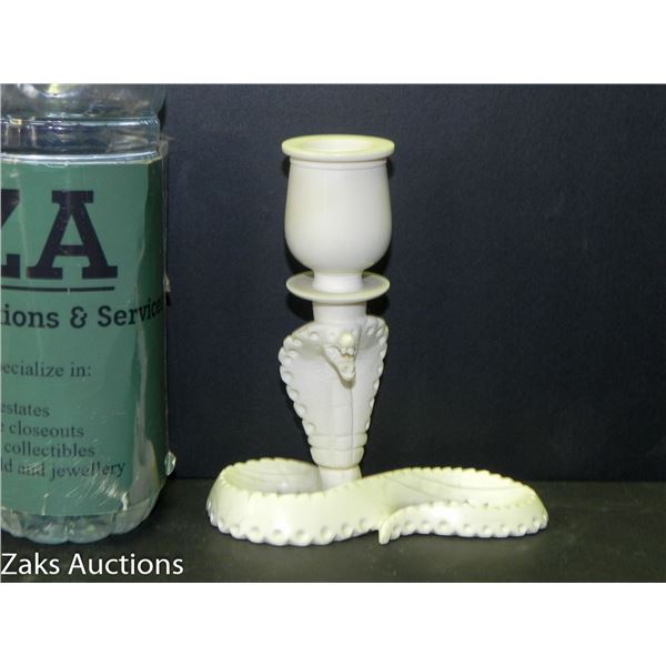 Cobra Candlestick Holder. Measures