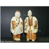 Image 2 : Lot of 2 Signed Antique Asian Wisemen Statues