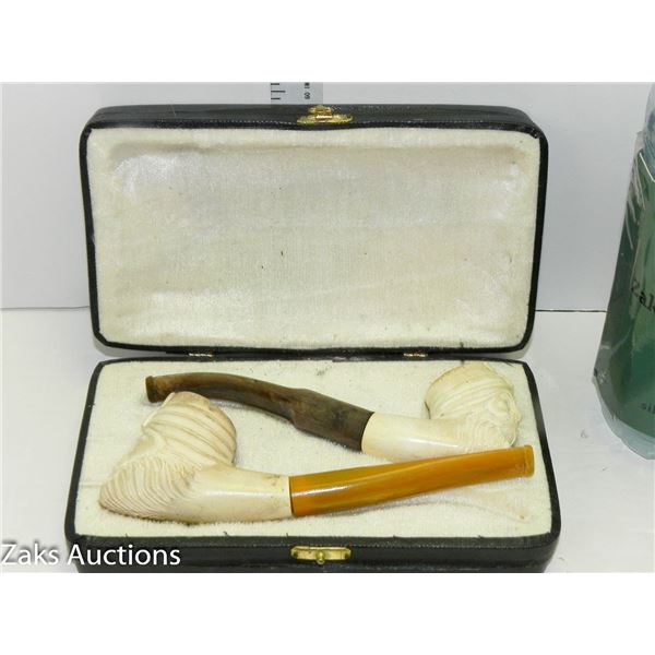 2 Sultan Meerscham Pipes - Original Box for 1 Pipe