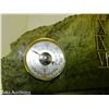 Image 4 : Canadian Nephrite Jade Slab Wall Clock & Barometer