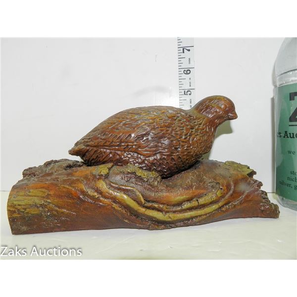 Handcarved Quail in Mahogany?