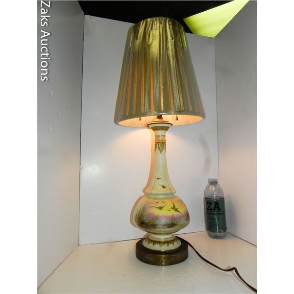 26" Hand Painted Lamp with Shade