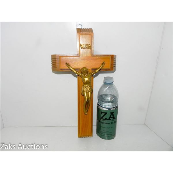 Vintage Catholic Sick/Last Rites Wooden Crucifix