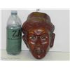 Image 1 : Handcarved Male Face 8" H x 6" W