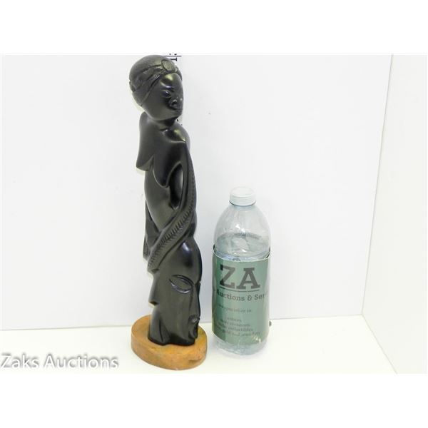 Vintage African Ebony Wood Two Spirit Statue 13.5  x 4 