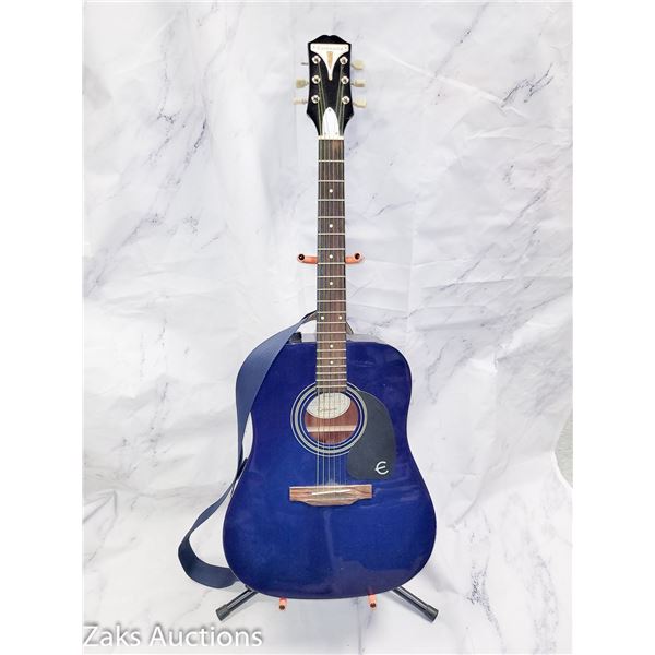 Blue Epiphone Pro-1 TL Acoustic Guitar