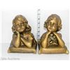 Image 10 : Matching Pair of Gold Ceramic/Plaster Book Ends