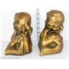 Image 8 : Matching Pair of Gold Ceramic/Plaster Book Ends