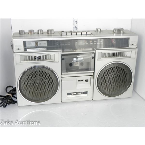 Hitachi DRPS Variable Monitor AM/FM Cassette Radio Boom Box