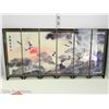 Image 5 : Chinese Imitation of Ancient Small Screen Double Sided Pine and Crane Scenes In Original Box