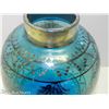 Image 2 : Stunning Blue Venetian Silver Overlay Vase