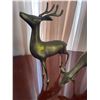 Image 2 : Decorative Brass Set of Male and Female Deer 13H & 8H