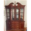 Image 1 : Solid Wood Decorative 1 Piece Hutch With Glass Cabinets Doors & Shelves 60Lx17Dx88H