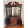 Image 4 : Solid Wood Decorative 1 Piece Hutch With Glass Cabinets Doors & Shelves 60Lx17Dx88H
