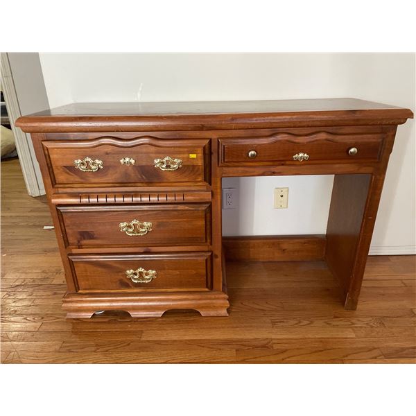 Solid Wood 4 Drawer Desk 50Lx18Dx33H