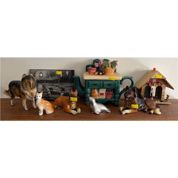 Assorted Collection Of Home Decor - Animal Figurines, Heirloom Statue & More