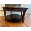 Image 1 : Wooden 2 Tier Round Coffee Table 38Lx38Wx20H
