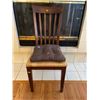 Image 1 : Wooden Kitchen Chair With Seat Pillow 17.5Lx23Dx40H