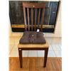 Image 1 : Wooden Kitchen Chair With Seat Pillow 17.5Lx23Dx40H