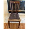 Image 1 : Wooden Kitchen Chair With Seat Pillow 17.5Lx23Dx40H