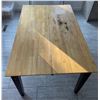 Image 2 : Kitchen Dining Table Wooden Brown & Tan In Color 54Lx36Wx30H