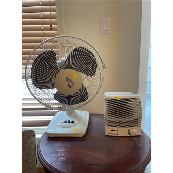 Hampton Bay 3 Setting Fan & Honeywell Small Heater - Comes With Power Bar