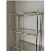 Image 2 : Vintage Metal/Glass Shelf - Gold In Color 27.5Lx14Dx66H