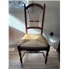 Image 1 : Wooden & Wicker Decorative Chair 20Lx18Dx41H