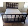 Image 1 : Solid Wood Sleigh Bed With Mattress 64Lx91Dx50H