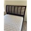 Image 2 : Solid Wood Sleigh Bed With Mattress 64Lx91Dx50H
